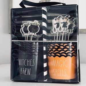 Rae Dunn by Magenta, Witches Brew & Magic Spells Baking Cups and Picks